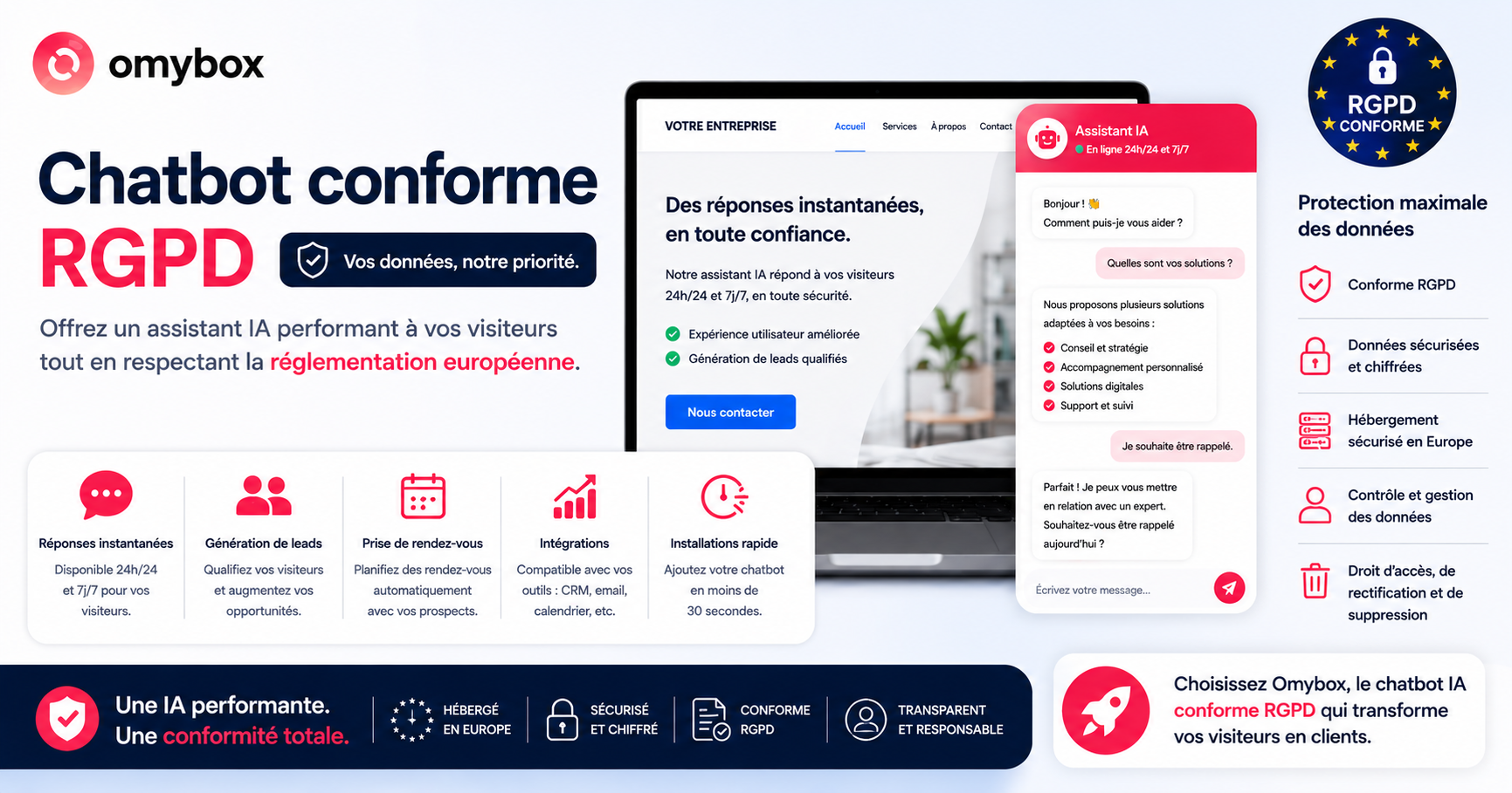 Chatbot conforme RGPD : comment choisir une solution respectueuse des données personnelles ?