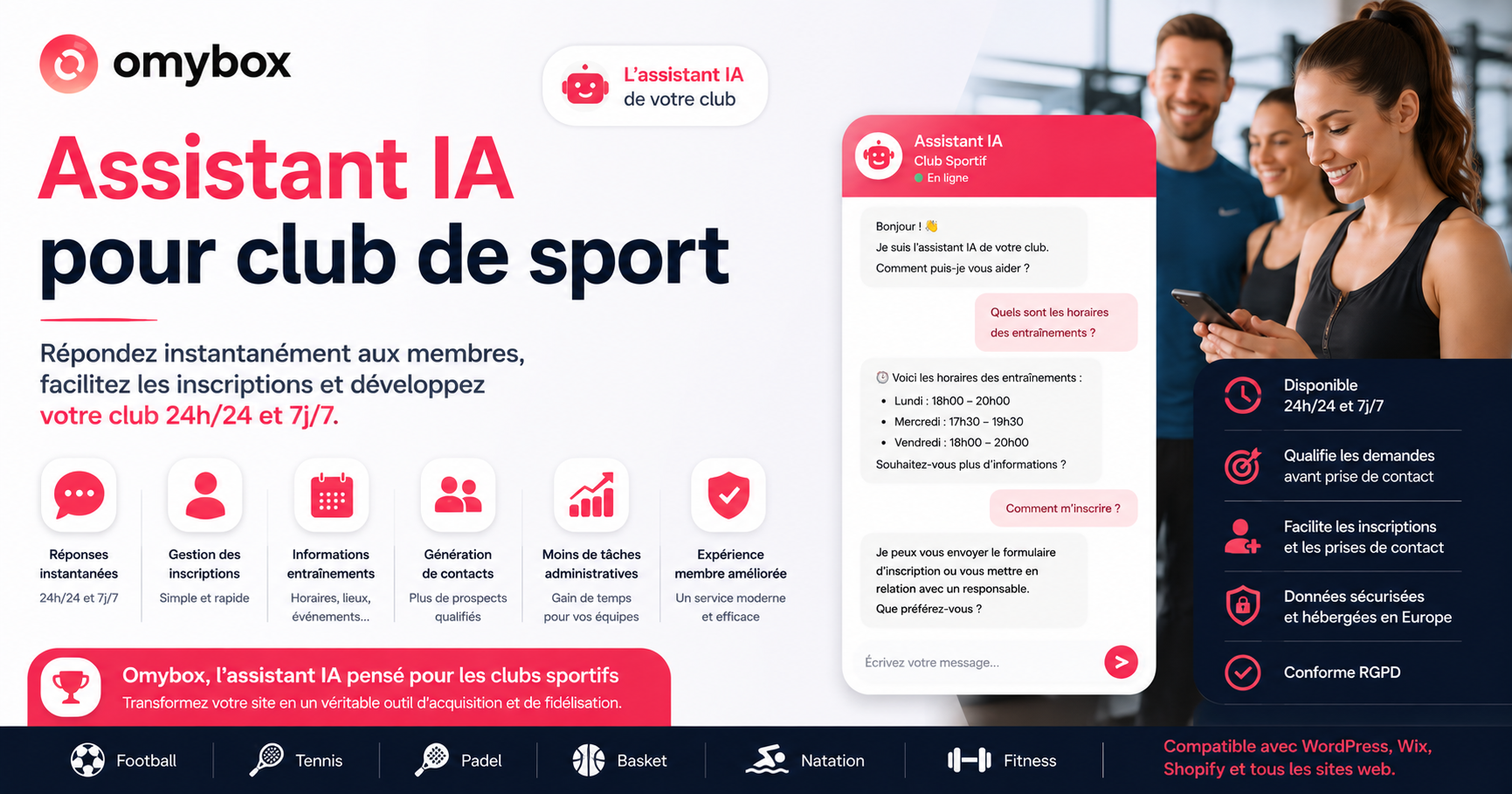 Assistant IA pour club de sport : la solution pour automatiser les demandes et améliorer l’expérience des membres