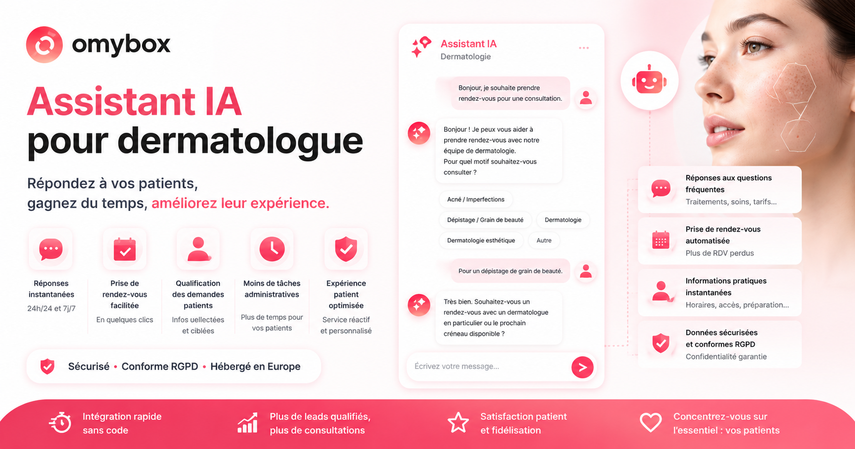 Assistant IA pour dermatologue : améliorez l’expérience patient et gagnez du temps