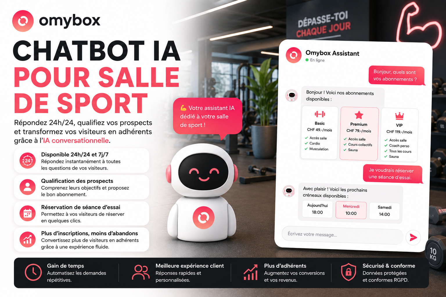 Chatbot IA pour salle de sport